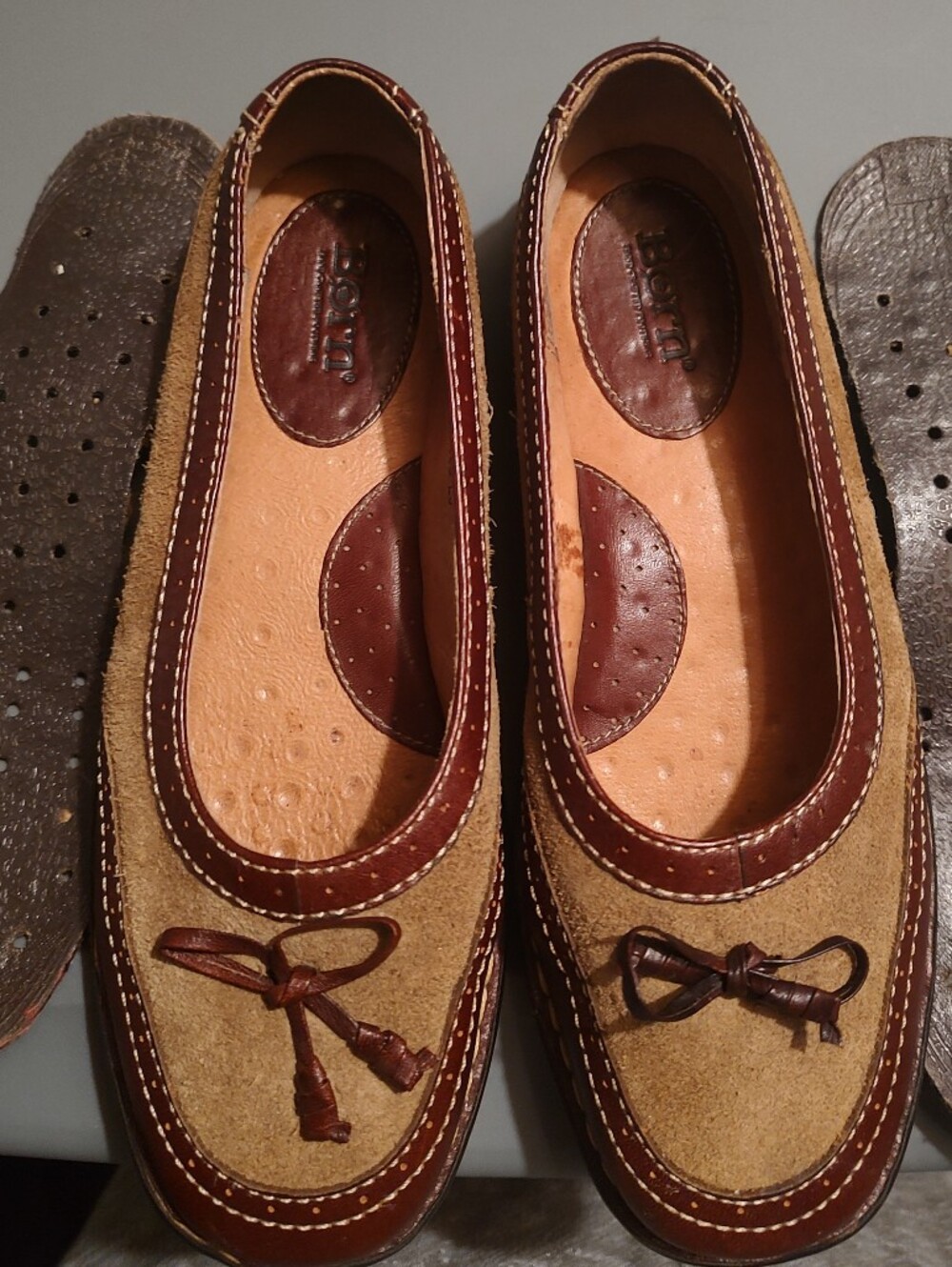 Leather Suede Comfort Loafers Born 8